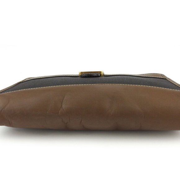 dunhill clutch bag gray gray PVC ~ leather Authentic used - Picture 6 of 8